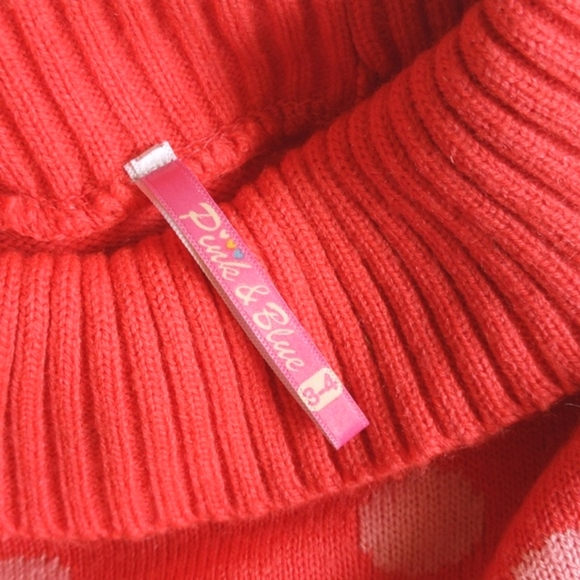 p&b neon floral polkadot jacquard knit turtleneck sweater 3-4 YRS toddler girls - Picture 5 of 6